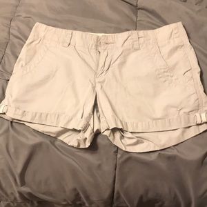 light gray fabric shorts